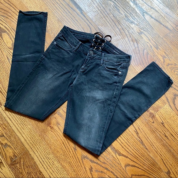 Hudson Limited Edition Lace Up Iconic Flap-Pocket Skinny Jeans Sz 26 NWOT - Picture 4 of 13